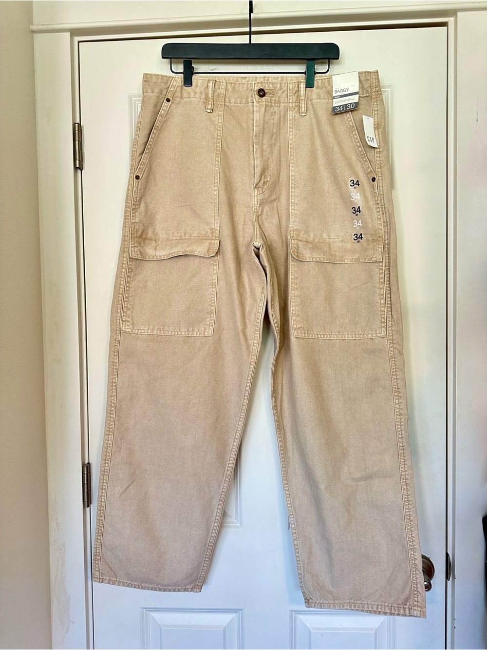 Relaxed Fit Men's Utility Pants in Khaki—Gap